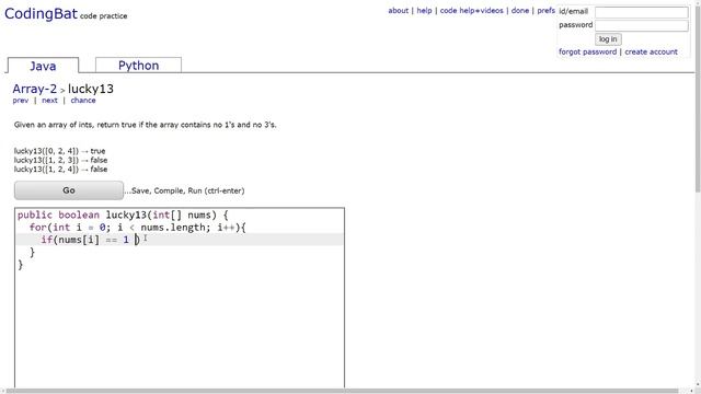 lucky13 - Coding Bat Array-2 Java Solution and Tutorial смотреть онлайн