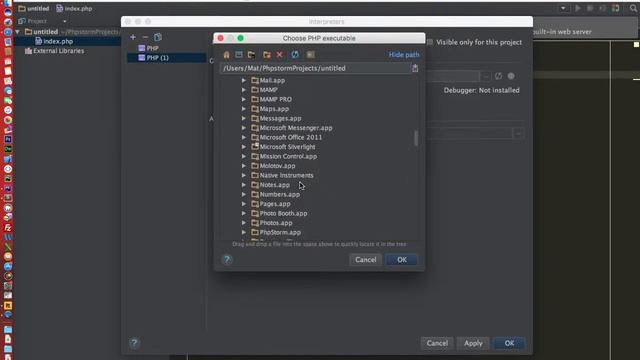 Configurer l'interpréter pour PHPStorm sur macOS смотреть онлайн