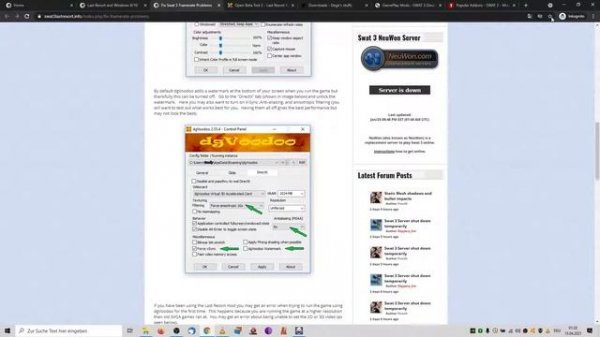 SmartTutorial SWAT 3 Last Resort/DGVoodoo/ddrawcompat Deteriorating Performance & Mouse + Mods Win1