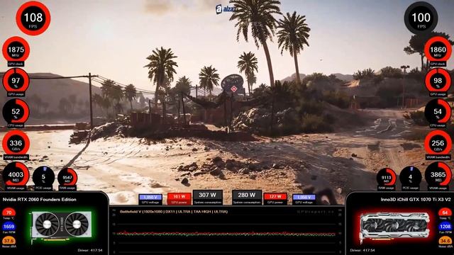 Battlefield V (1K) - GeForce RTX 2060 vs GeForce GTX 1070 Ti смотреть онлайн