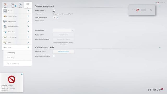 3Shape TRIOS Wireless - Setting Up Hardware And Connection
