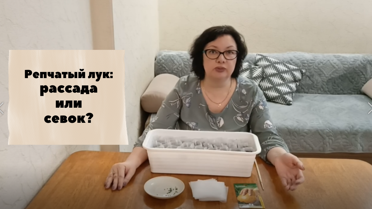 Репчатый лук через рассаду. смотреть онлайн