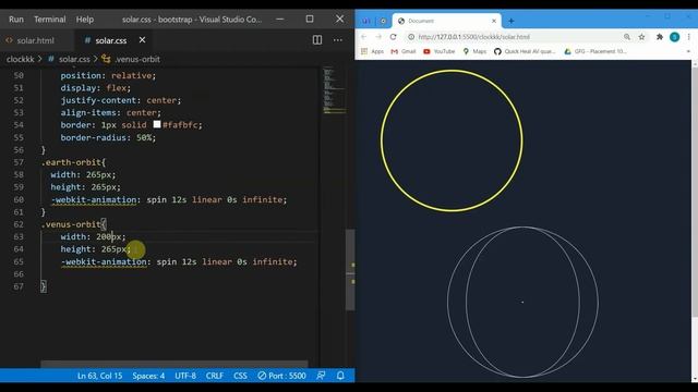 Solar system using CSS|HTML смотреть онлайн