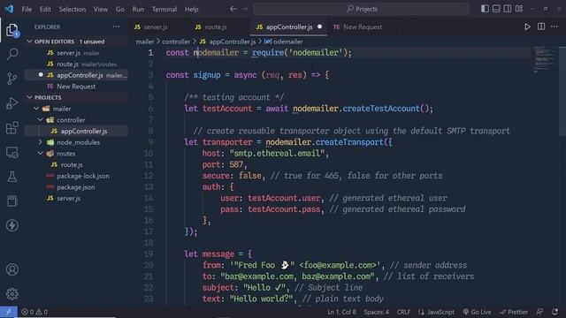 Send Mail with Nodemailer Using Node.js Backend смотреть онлайн