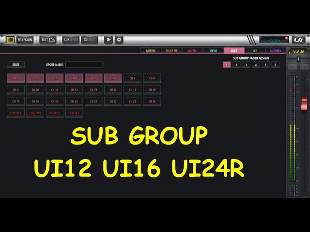 SUB Group - SoundCraft UI12 UI16 UI24r смотреть онлайн