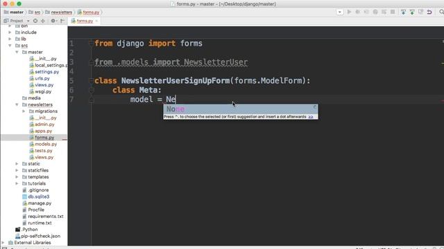 Django Tutorial - Newsletter Forms.py смотреть онлайн