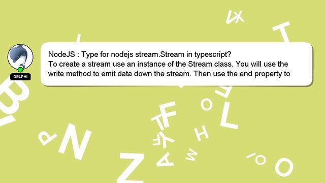 NodeJS : Type for nodejs stream.Stream in typescript? смотреть онлайн