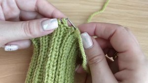 Эластичное закрытие иглой резинки 2*2 по кругу