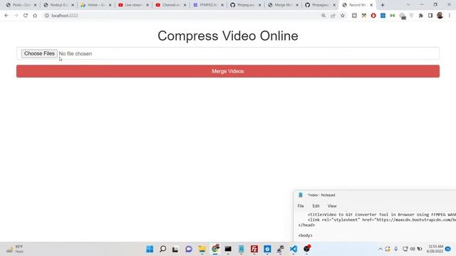 Node.js Express FFMPEG WASM Merge or Concatenate Multiple Videos in Browser Using Javascript смотреть онлайн
