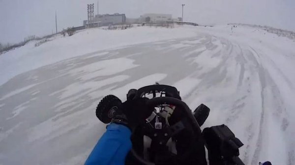 Парный дрифт на картах Rotax Max 125cc