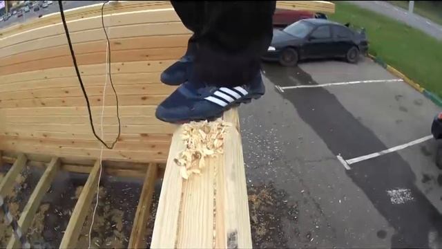 Монтаж нагеля. Как собирать сруб на деревянные нагеля. СК "КРОВ" смотреть онлайн