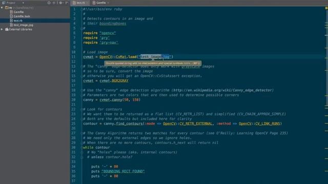 OpenCV Ruby Tutorial 1 - Hello Contours смотреть онлайн