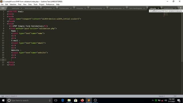 Simple Form Validation using PHP (Clip 1) |#codertech |#learntocode смотреть онлайн