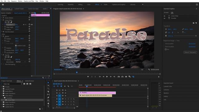 How to Make a Quick Text Transition in Adobe Premiere Pro CC (2022) смотреть онлайн