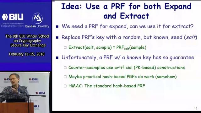 The 8th BIU Winter School: More on Implicit Authentication; Key Derivation - Hugo Krawczyk смотреть онлайн