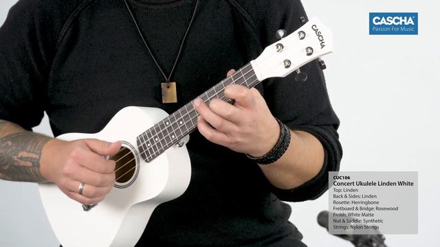 Cascha Linden Concert Ukulele White CUC106 - Sound Demo смотреть онлайн