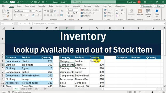 Excel Formulas for Managing Product Inventory and sales and Reorder смотреть онлайн