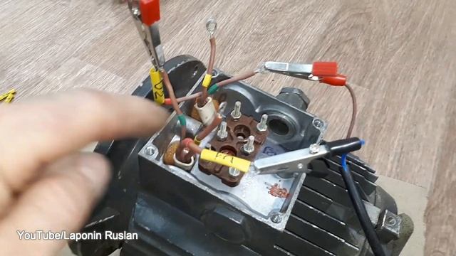 Трехфазный электродвигатель. Как определить начало и конец обмоток. МЕТОД "ТЫКА" смотреть онлайн