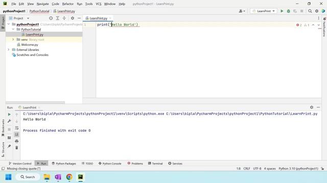 First program in Python using Print Function | Python Tutorial for beginners in Hindi смотреть онлайн