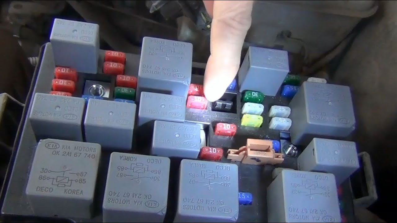 Замена предохранителя датчика концентрации кислорода КИА Спектра смотреть онлайн