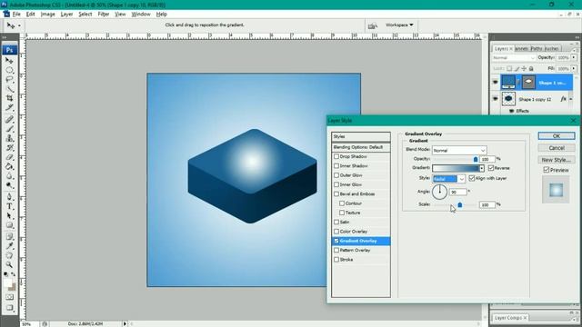 3D Glowing Icon in Photoshop Tutorial смотреть онлайн