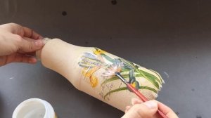 Уроки декупажа. Ваза из бутылки в рустикальном стиле