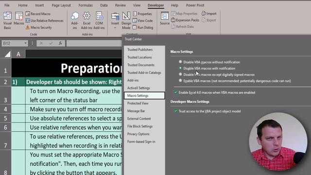 Excel VBA - Preparation before recording first macro | Introduction to macros and VBA 01 смотреть онлайн