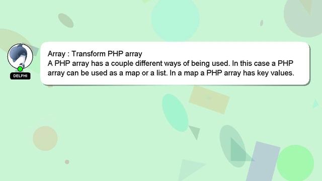 Array : Transform PHP array смотреть онлайн