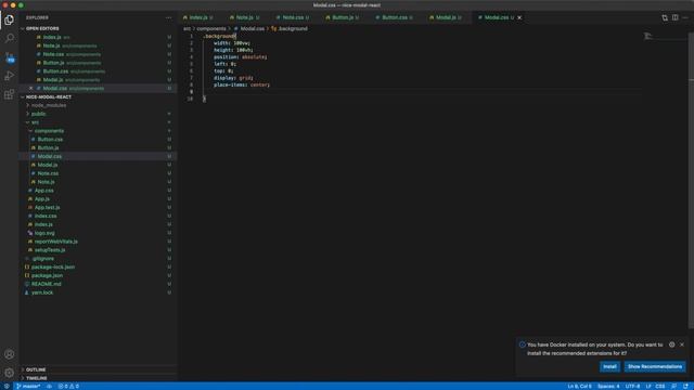 Create React app with nice-modal-react module to Improve modal management смотреть онлайн