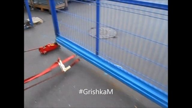 Выровнять гнутую балку для откатных ворот смотреть онлайн