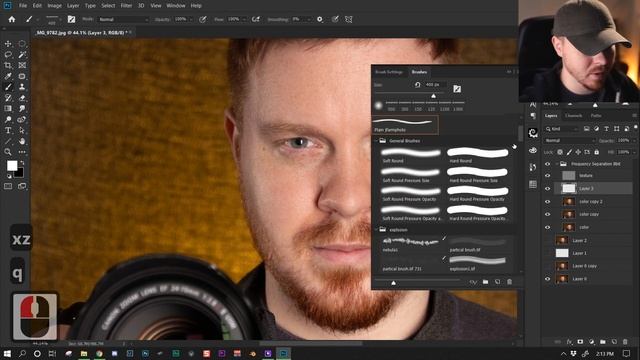 Frequency Separation and Local Dodge and Burn Tutorial For Photoshop, Free Action смотреть онлайн