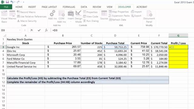 Excel 2013 Creating a Basic Subtraction Formula смотреть онлайн