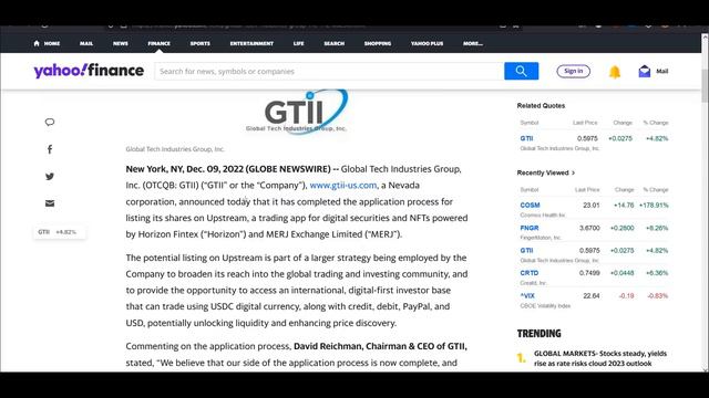 CRTD, GTII, FNGR, COSM, ARE THESE STOCKS DEAD? смотреть онлайн
