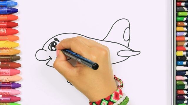 Cómo Dibujar y Colorear Avión | Dibujos Para Niños смотреть онлайн