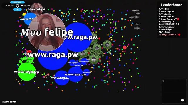 Agar.io Raga Live смотреть онлайн