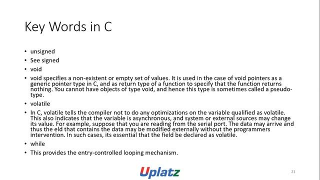 Embedded C - Introduction And Basic Data Types | C Programming And Embedded C Programming | Uplatz
