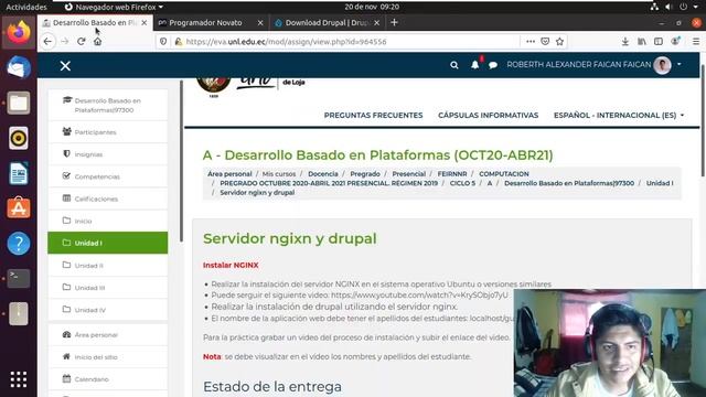 Instalación del servidor NGINX y instalación del DRUPAL en Ubuntu 20.04 смотреть онлайн
