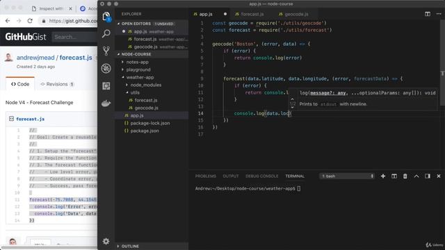 Callback Chaining [The Complete Node.js Developer Course (3rd Edition) 2021]
