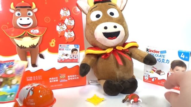 Киндер Джой (Kinder Joy) из Китая. Символ 2021 года "Бык" . Мягкая игрушка и коллекция. смотреть онлайн