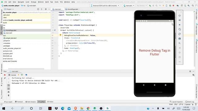Remove Debug banner from Your Flutter App смотреть онлайн