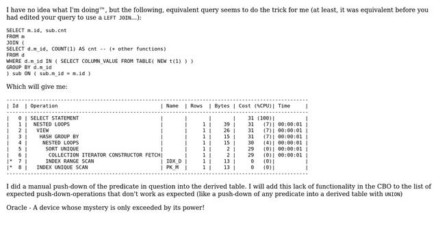 Databases: Nested table as condition prevents using index (3 Solutions!!) смотреть онлайн