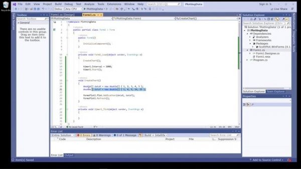 Getting Started with ScottPlot Plotting Library for Windows Forms Applications