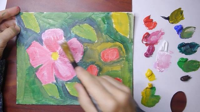 Осенний шиповник//красивый рисунок смотреть онлайн