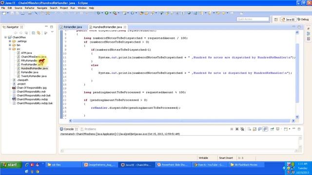 Chain of Responsibility Design pattern - Implementation(One or more Receiver handles the Request) смотреть онлайн