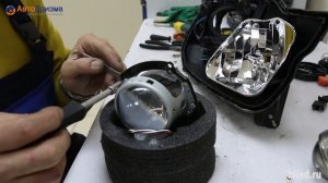 SSangYong установка светодиодных Bi Led линз Optima Professional Series