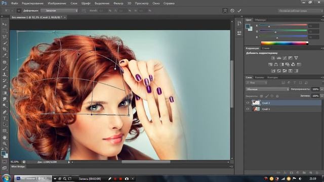 Как сделаем ОБЪЕМ ВОЛОС в фотошопе !!? быстро! смотреть онлайн
