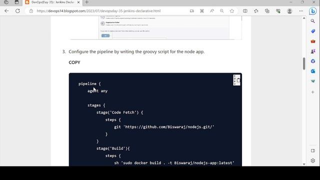 DevOps(Day-35) : Jenkins Declarative Pipeline With Docker