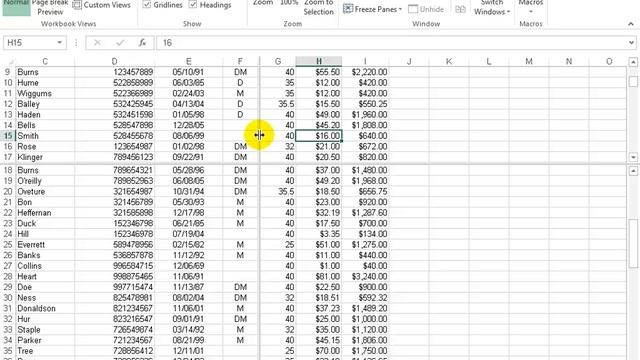 Excel 2013: Split Worksheet смотреть онлайн
