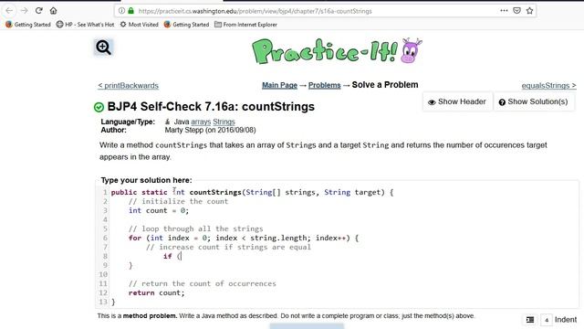 Building Java Programs Chapter 7.16a countStrings смотреть онлайн