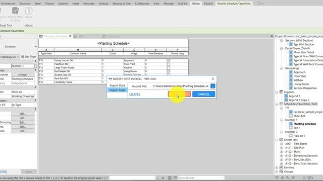 Modify data Revit in excel (Export/Import schedule) - Free Revit Plugin смотреть онлайн